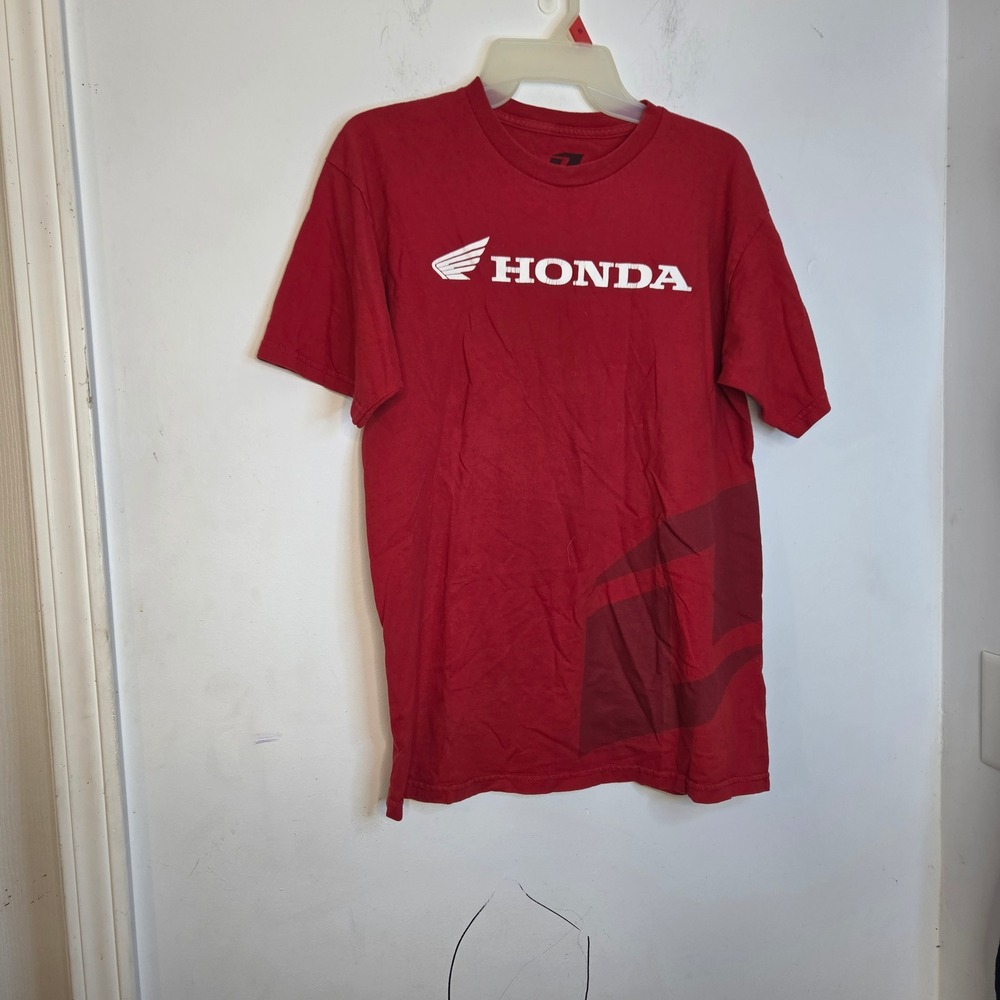 One Industries Honda Racing T-Shirt Mens Medium Red Short Sleeve Graphic Tee